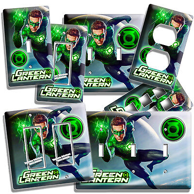 GREEN LANTERN SUPER HERO EARTH GUARDIAN RING SINGLE LIGHT SWITCH WALLPLATE COVER