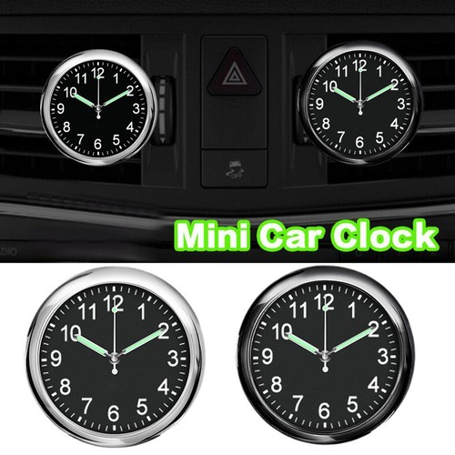 Luminous Car Dashboard Air Vent Stick-On Time Clock Quartz Watch Gau Analog μ *ψ