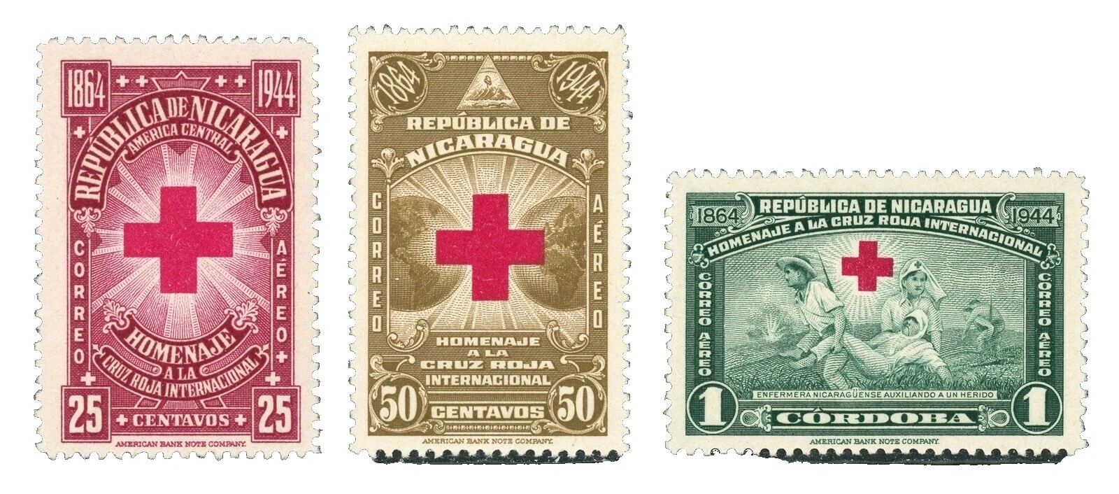 Cruz Roja Sellos de NICARAGUA