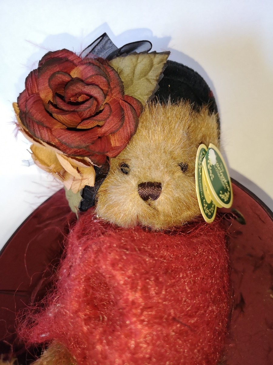 Bearington Bears Victorian Hat Box & Virginia Foxworth bear  display picture 1