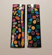 Mrs Grossman's Lot 2 Strips Bead & Glitter Gems 2002 Stickers RARE HTF 