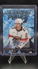 2025-26 UD Flair Hockey Carter Verhaeghe Scoring Power #SP-22 Blue Auto /99
