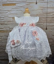 Free Shipping  Baptism Dress, Christening Gown, Baby Girl White Dress