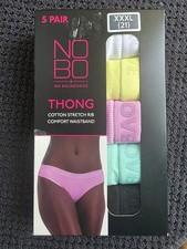 No boundaries thong panties 5 pack cotton stretch ribbed new XXXL 21