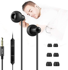 Sleep Earbuds, In-Ear Earphones for Sleeping with 3 Sizes Ultra-Light Soft Silic