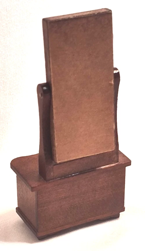 Casa de Muñecas Miniatura Muebles De Colección Madera Hall Espejo Cómoda Cajones Abiertos LEER Foto 4 de 4