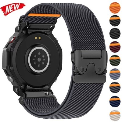 Sport Nylon Loop Strap For Huami Amazfit T-Rex 3/2/T-Rex /Pro /Ultra Watch Band