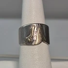 Vtg J Barnes Mcm Mid Century Sterling Silver 925 Two Tone Ring Sz 6.75