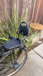 Kids Bicycle Rear Seat with Backrest & Footrests – Child Bike Carrier Black