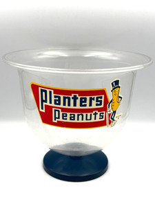 Vintage Planter's Mr. Peanut Clear Plastic Display Bowl