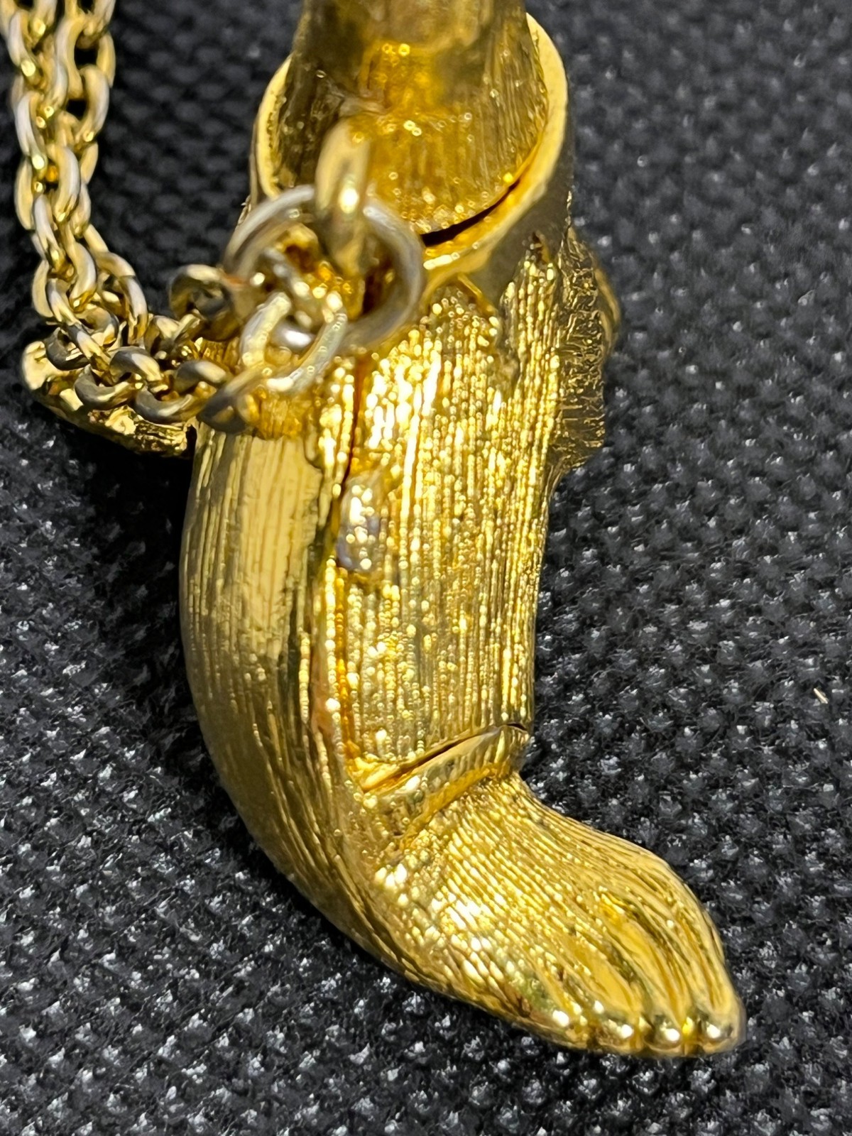 Vintage Max Factor Seal Solid Perfume Necklace Go… - image 15