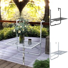 Balcony Hanging Table Metal Wall Mount Adjustable Folding Desk for Patio