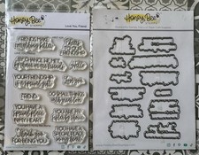 Honey Bee Stamps LOVE YOU FRIEND Sentiment Stamps And Coordinating Dies NEW