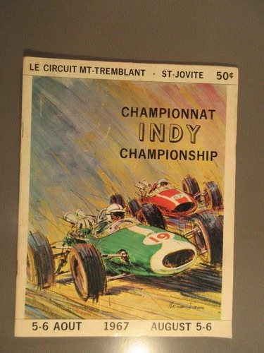 1967 Indy Car Mount Tremblant Race Program French Text