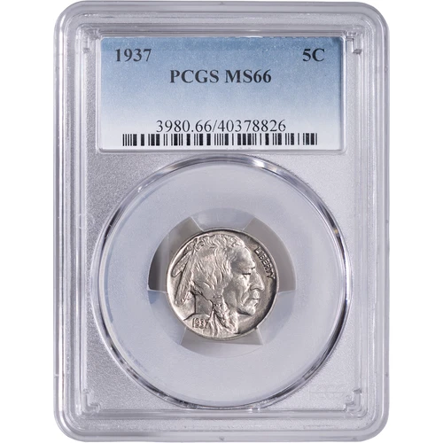 1937 5c Buffalo Nickel ~ PCGS MS66