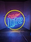 Vintage Miller Lite Beer Real Tube Neon Sign Display Light