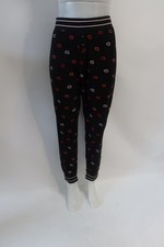 NWT Womens P.J. Salvage Black, Red, Pink Lips Theme Pajama Pants L