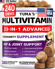Dog Multivitamin Chewable with Glucosamine - 240 240 Chews 32 oz , Brown