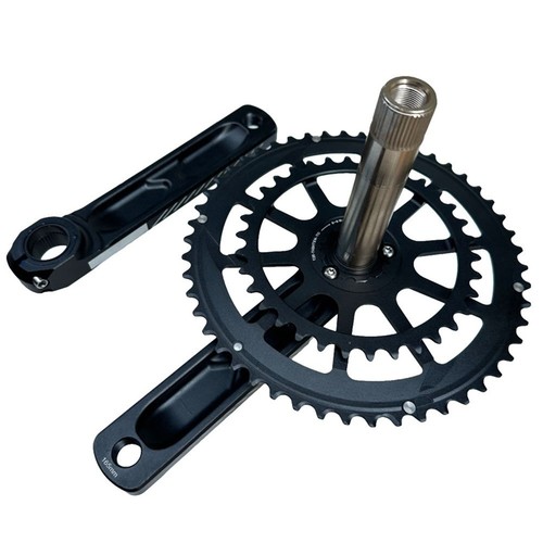 Pédalier Vélo Route Piste 165mm 48 Dents 144 BCD - Monoplace, Aluminium/titane
