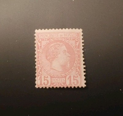 MONACO 1885 Bildnisse Prinz Karl III. 1v 15 Cent. MH** (Nr.5) Vollgummi