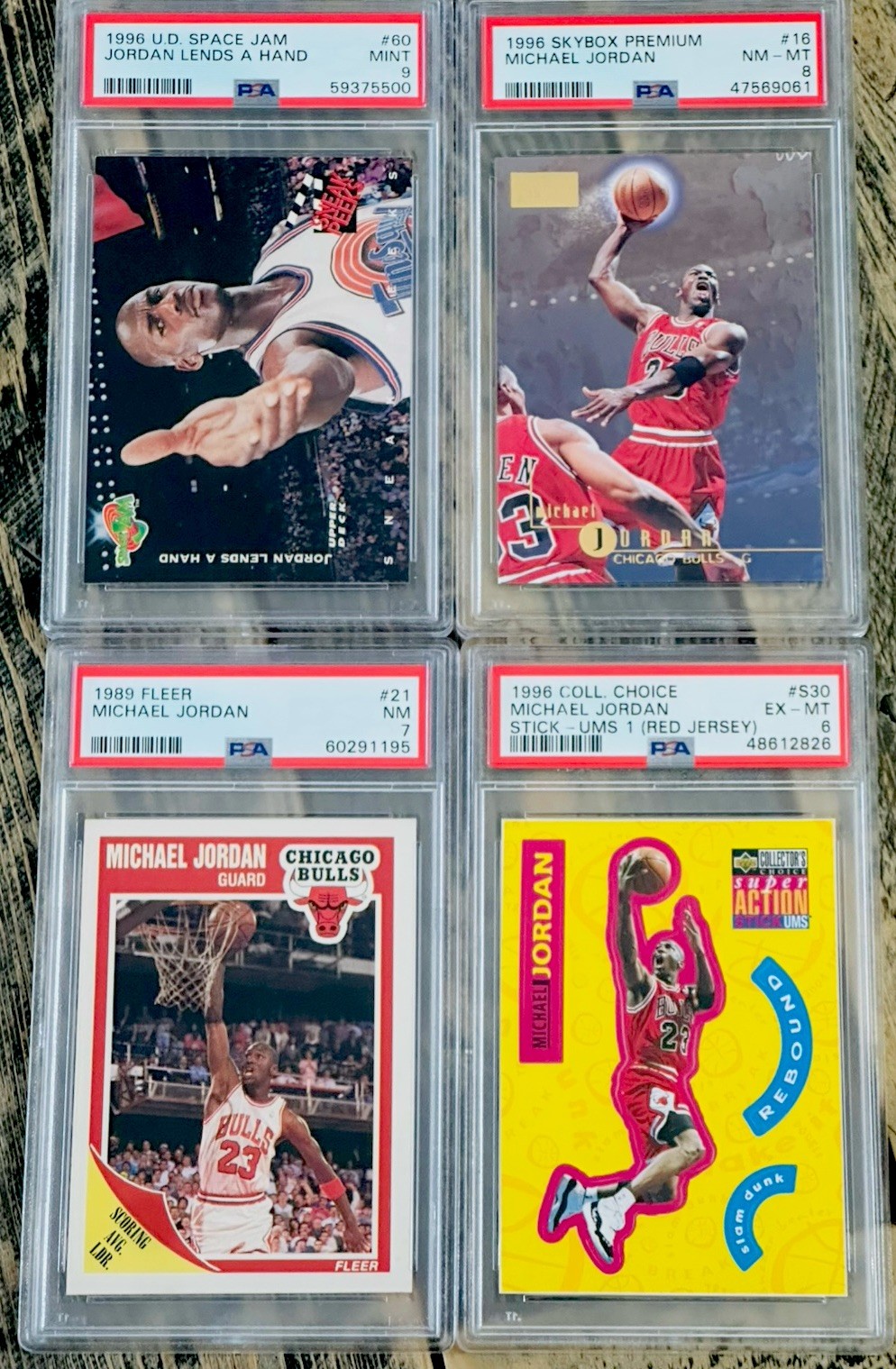 Michael Jordan PSA GRADED Card Lot 80’s 90’s FLEER Insert Space Jam RARE SP 🔥 view 1