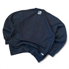 Vintage 90s Russell Athletic USA Pro Cotton Blank Pullover Sweatshirt XL Black