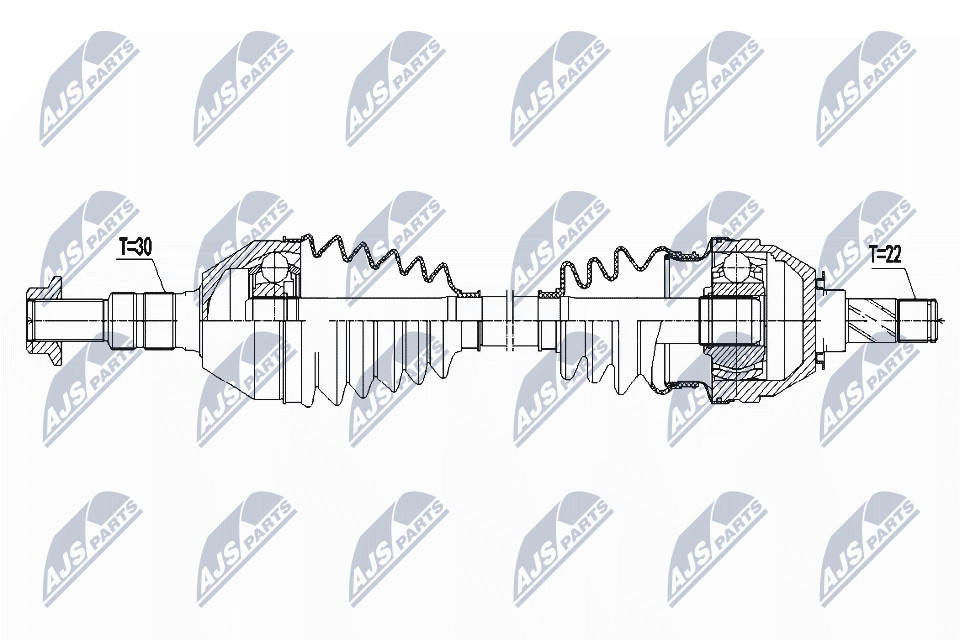 N.T.Y. NPW-PL-081.NTY Drive Shaft for FIAT,OPEL,VAUXHALL