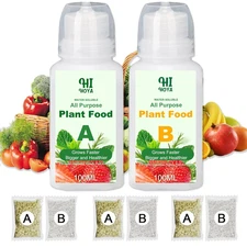 Hydroponics Nutrients (800Ml Total), Plant Food a & B for Hydroponic Growing Sys