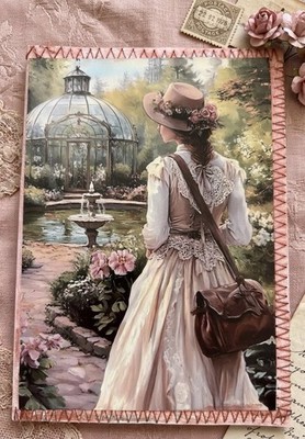 Junkjournal A6 Notizbuch Hardcover Unikat Handarbeit Neu
