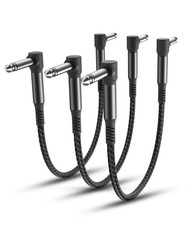 Cavi Patch per Effetti per Chitarra 30Cm 3-Pack,Cavo Jack 6,35Mm Cavetto Con Con