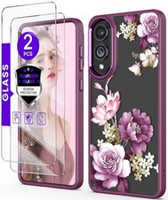 Military Grade Slim TPU  Hard PC Case  Tempered Glass for Galaxy S25 Edge - Pu