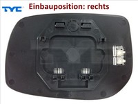 TYC 336-0057-1 Spiegelglas FüR AußEnspiegel Rechts FüR Toyota