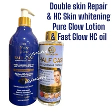 GCC PURE GLOW H-C WHITENING KOJIC Lotion & Fast Glow HC Repair & Whitening Oil