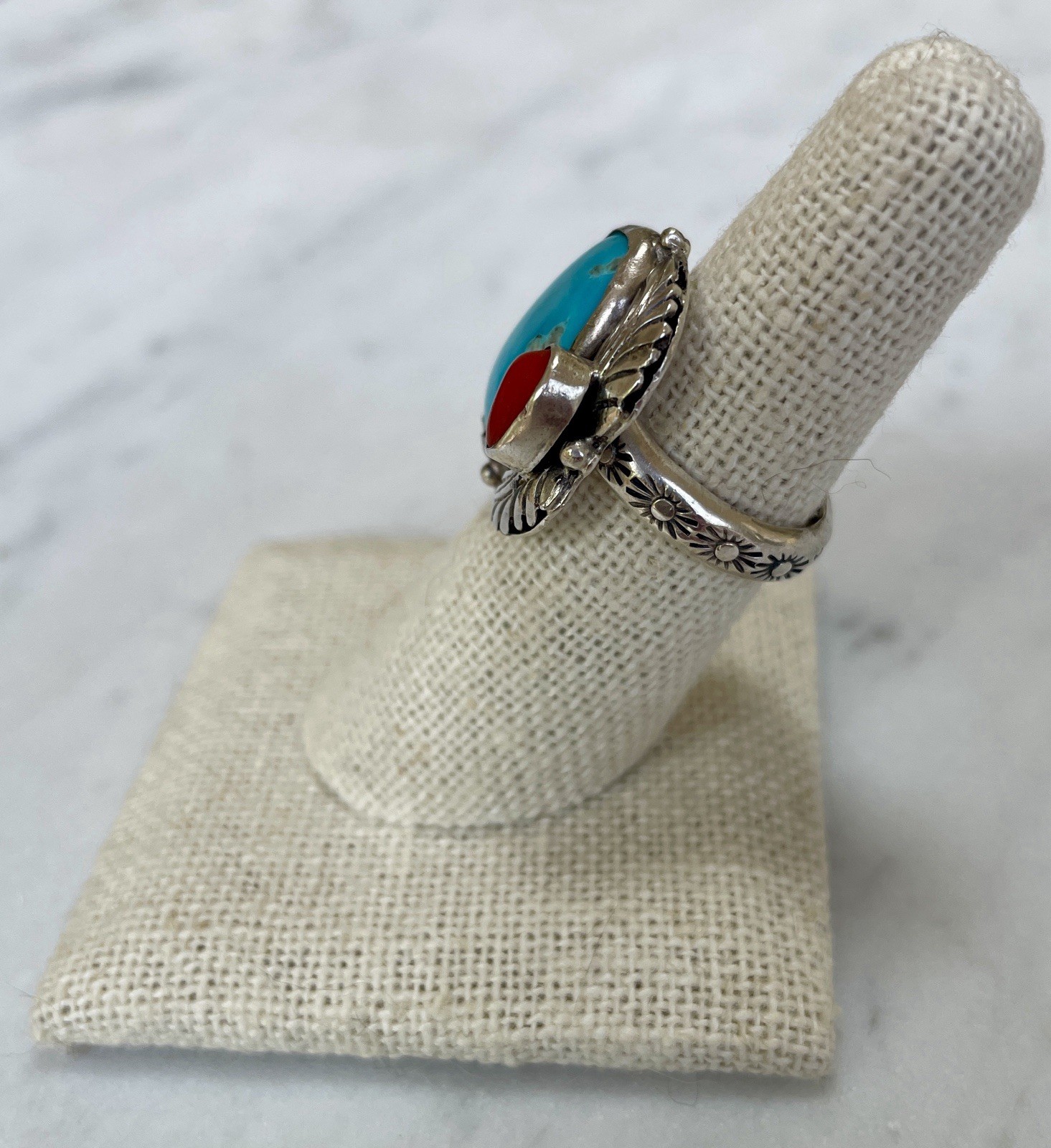 D. Robert Smith Signed SS Ring~ Native American, … - image 5