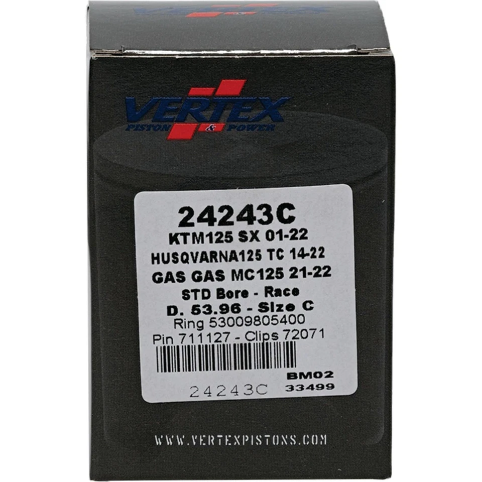 Kit de pistón fundido Vertex Race para KTM 125 EXC (01-16) 24243C Foto 4 de 4