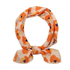 Large Cotton Bandanas for Women, 27 x 27 inch Hair Neck Scarf, Orange Yellow