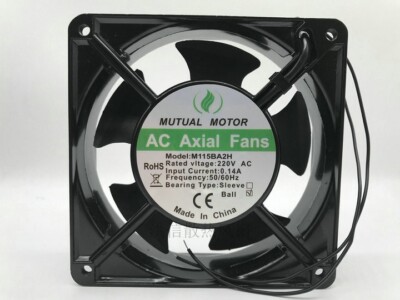 MUTUAL MOTOR M115BA2H 220V 0.14A 12CM 12038 120mm Metal Cooling Fan