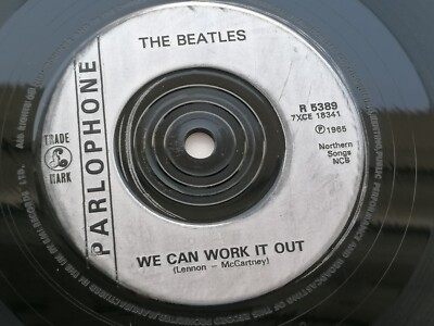 THE BEATLES WE CAN WORK IT OUT DAY TRIPPER 45 1990s UK SILVER LABEL PRESS