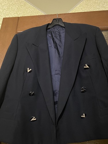 1980/90 VERY RARE GIANNI VERSACE COUTURE DESIGN TUXEDO WOOL BLAZER JACKET SZ 44 - Picture 5 of 11