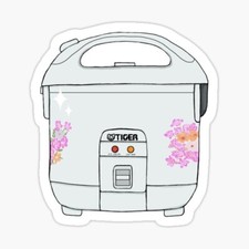 Tiger Nostalgia Electronic Rice Cooker Asian Culture Vinyl Decal Sticker Phone Tiger Nostalgia Electronic Rice Cooker Asian Culture Vinyl Decal Sticker Phone