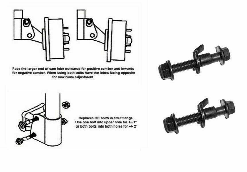 TOYOTA OE CAM BOLTS, SLEEVES AND ALIGNMENT CAMBER ADJUSTING ECCENTRICS Kit Right Left Tacoma