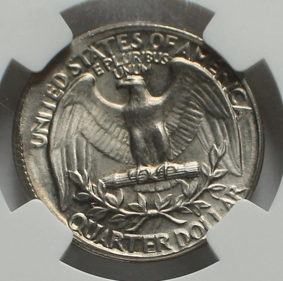 1966 Broadstruck Error Washington Quarter 25C - NGC MINT ERROR MS 65 - Image 4 of 4