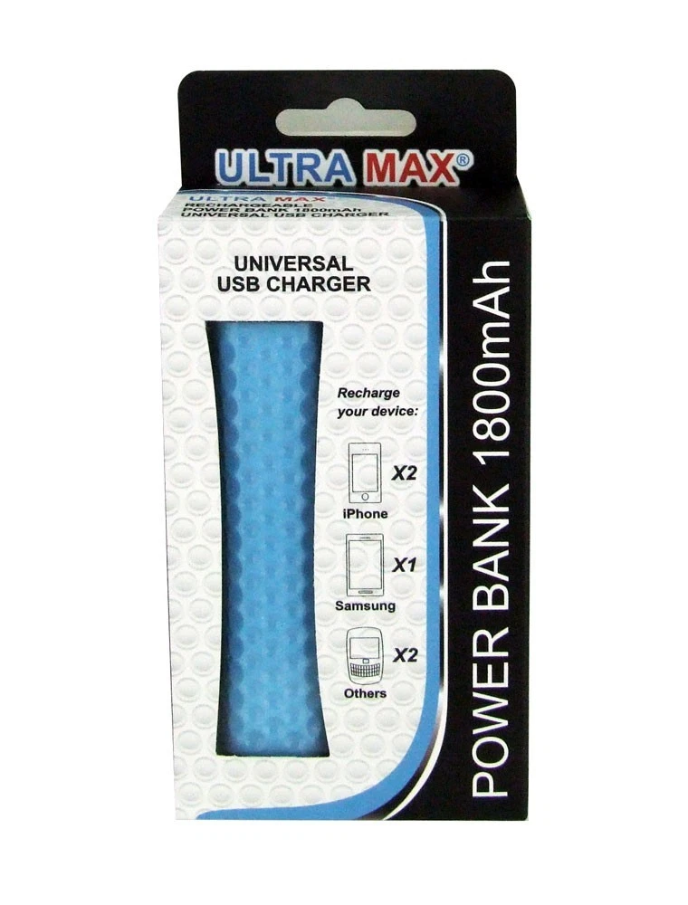 Power Bank Di Emergenza USB A 4 Batterie AA – Con Torcia LED E Design Portatile