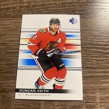 2019-20 UD SP Authentic Base #14 Duncan Keith - Chicago Blackhawks
