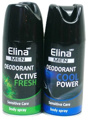 ELINA MED Deodorant Spray 150 ml COOL POWER ACTIVE FRESH Frische Deo Duft Deospray For Men