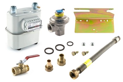 Gaszähler G4 Einbauset für enge Räume & ältere Haussysteme UK