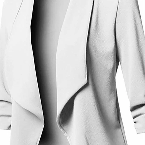 Women’s Solid Open Front Cardigan Long Sleeve Blazer Casual Jacket Coat - Bild 11 von 54