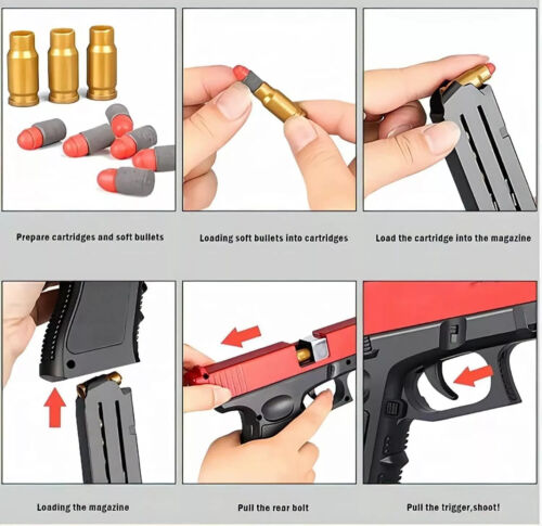 HOME BUY Foam Ejection Toy Blaster, Shooting with Foam Darts, Ages 12+ - Picture 2 of 6
