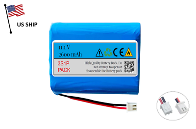 #ad 11.1V 2600mAh 12V Lithium ion Li Ion Rechargeable Battery Pack 2 Pin Conn $24.99