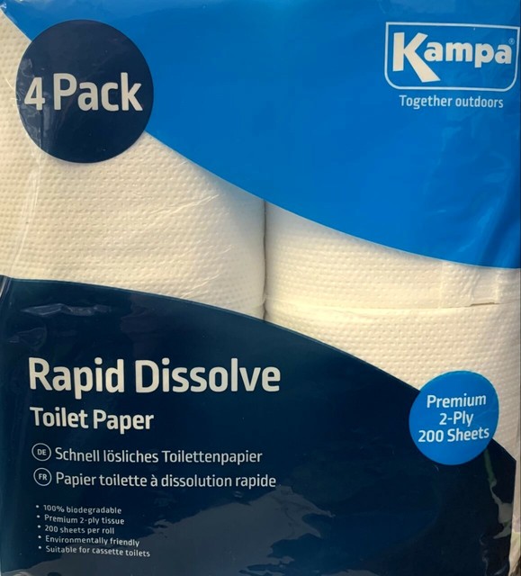 Kampa Rapid Dissolve Camping Toilet Paper for Chemical Toilets for sale